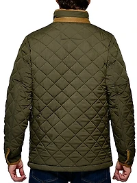 Diamond Quilted Car Coat