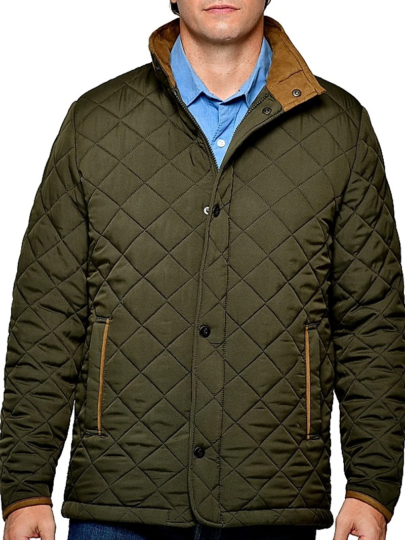 Diamond Quilted Car Coat
