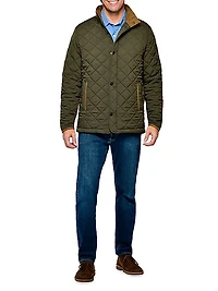 Diamond Quilted Car Coat