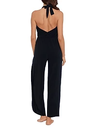 Halter Cover-Up Jumpsuit