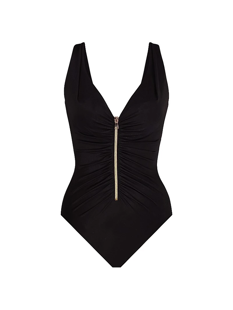 Razzle Dazzle Zip One-Piece Swimsuit
