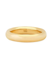 14K Yellow Gold Wide Layering Band
