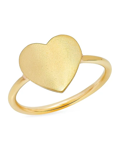 Ms X Srj 14K Yellow Gold Small Heart Pinky Ring