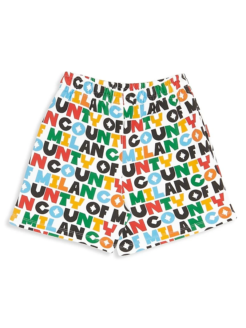 Little Boy's & 'County of Milan' Pintuck Sweatshorts