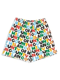 Little Boy's & 'County of Milan' Pintuck Sweatshorts