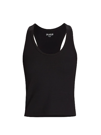 Ashby Rib Scoopneck Crop Top