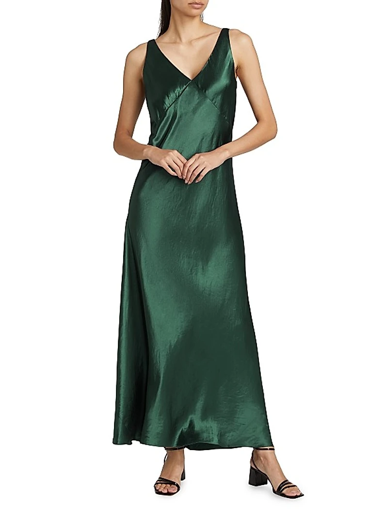 V-Neck Maxi Slip Dress