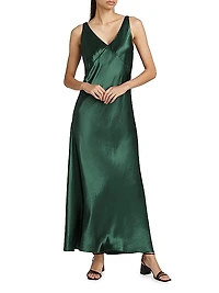 V-Neck Maxi Slip Dress