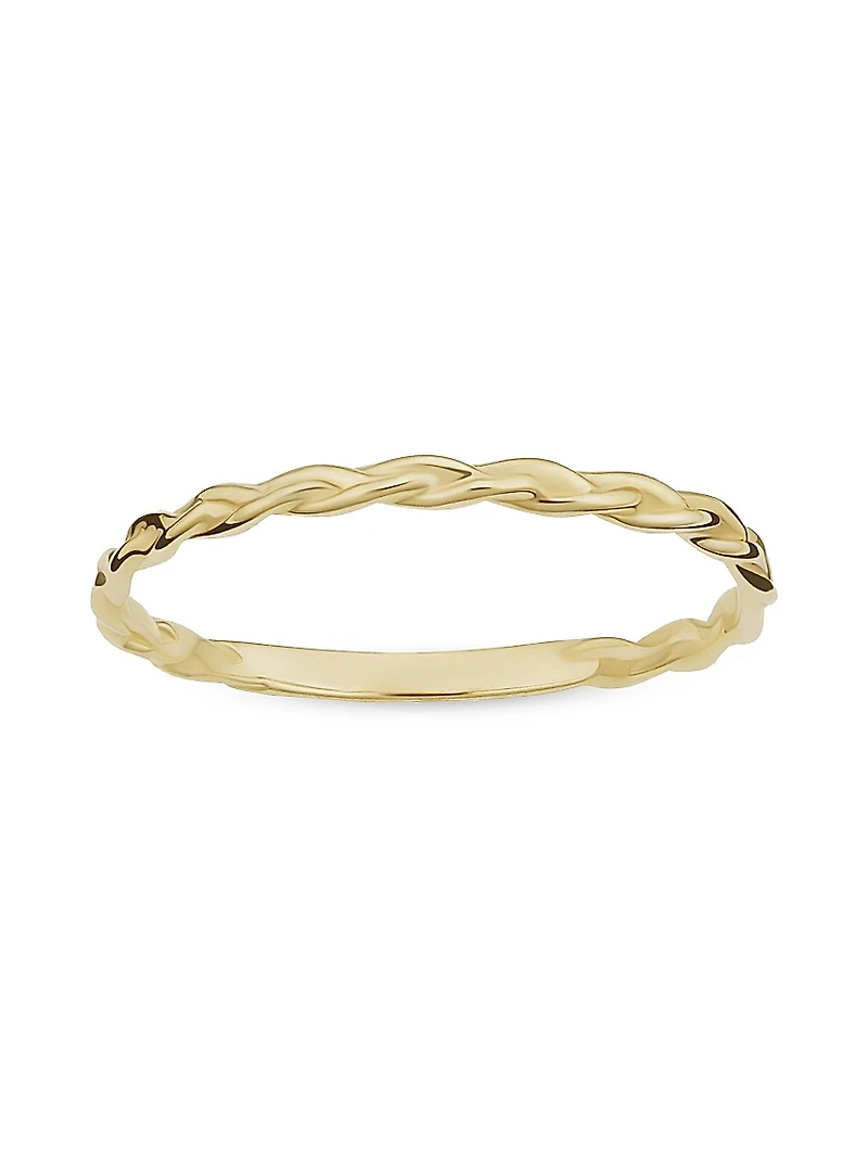 14K Yellow Solid Gold Caesar Stack Ring