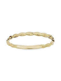 14K Yellow Solid Gold Caesar Stack Ring