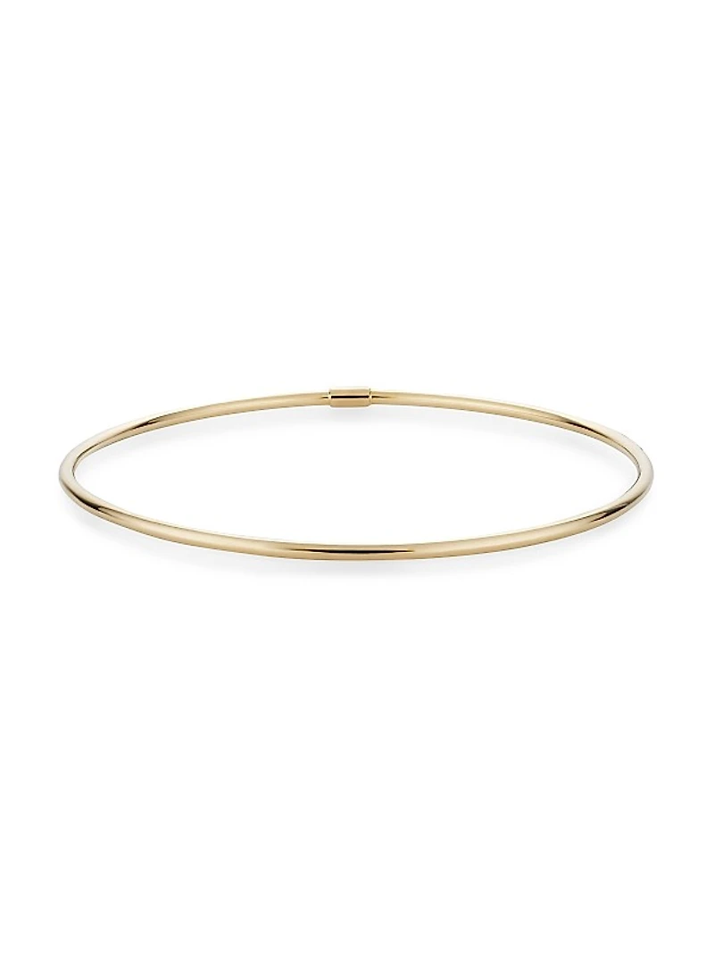 14K Yellow Solid Gold Everything Bangle