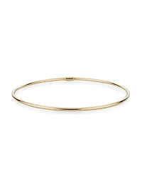 14K Yellow Solid Gold Everything Bangle