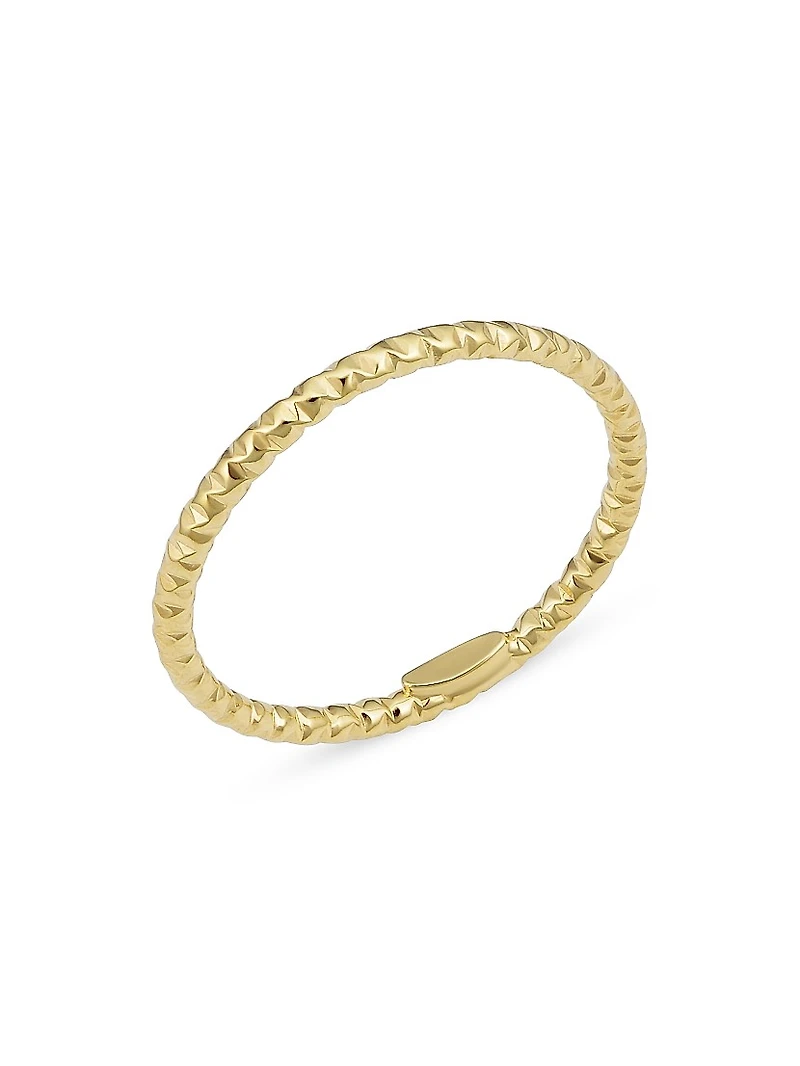 14K Yellow Solid Gold Skyline Ring