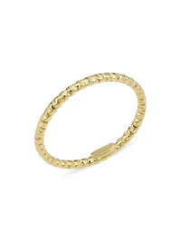 14K Yellow Solid Gold Skyline Ring