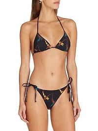 Lisbon Printed Triangle Bikini Top