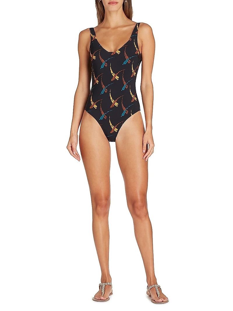 Verona Stamped One-Piece Swimsuit