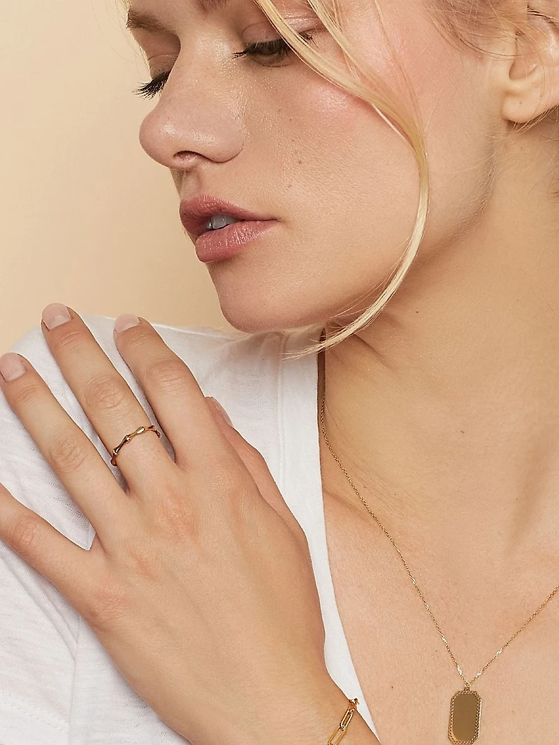 14K Yellow Solid Gold Amalfi Ring