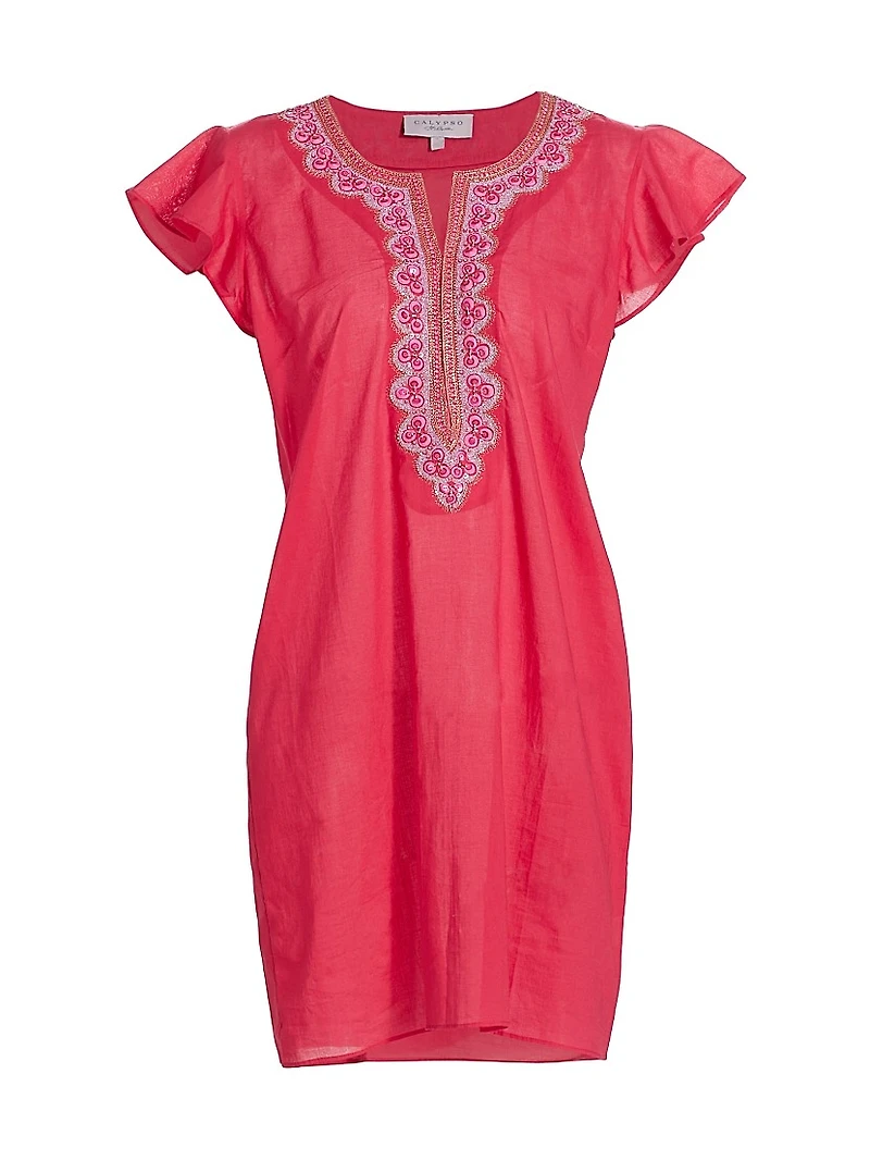 Embroidered Tunic Dress