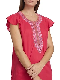 Embroidered Tunic Dress