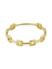 14K Yellow Solid Gold Buttoned-Up Ring