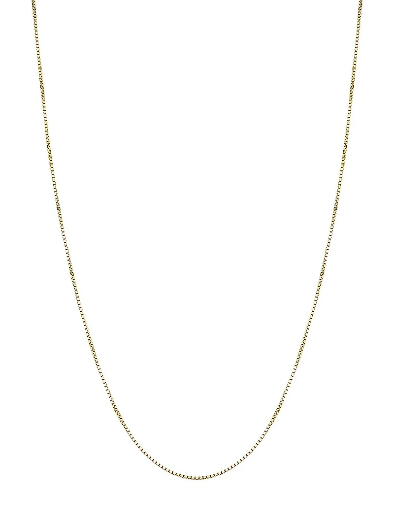 18K Yellow Solid Gold Bodega Box Chain