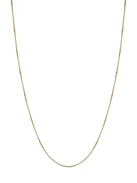 18K Yellow Solid Gold Bodega Box Chain