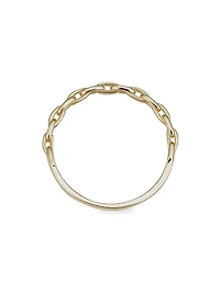 14K Yellow Solid Gold Venice Link Ring