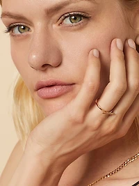 14K Yellow Solid Gold Brooklyn Bar Ring