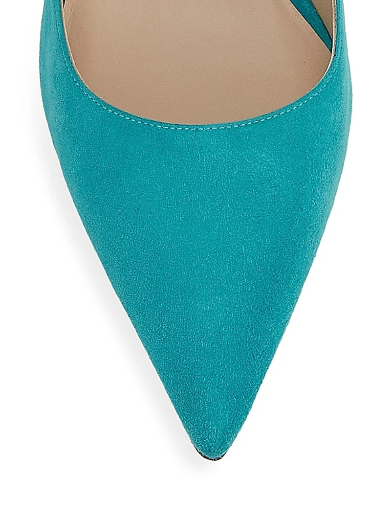 Stuart 85 Suede Scallop Pumps