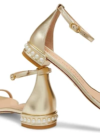 NudistCurve Metallic Leather Sandals