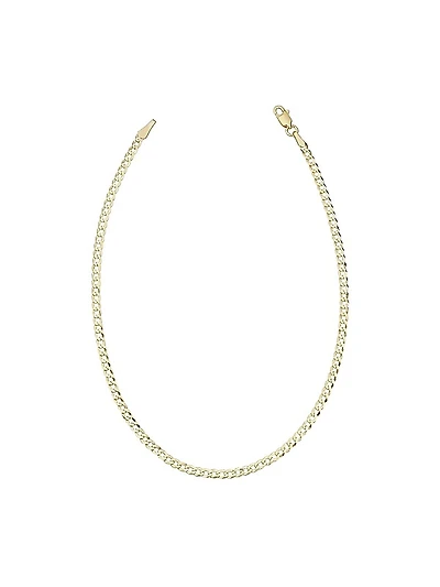 14K Yellow Solid Gold Carmine Curb Petite Bracelet