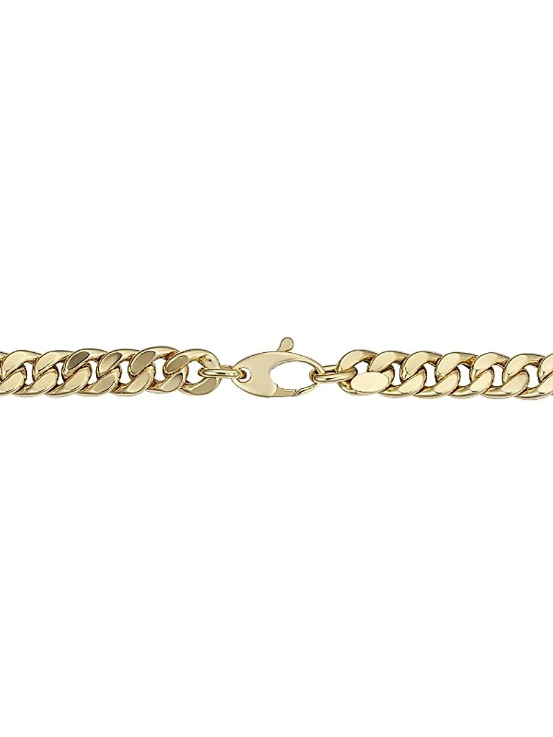 14K Yellow Solid Gold Estate Cuban Bracelet