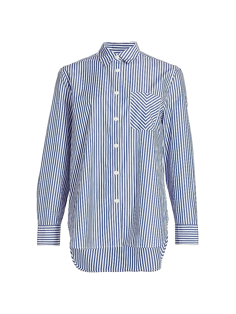Maxine Cotton Poplin Striped Shirt