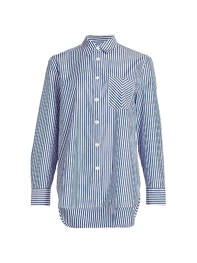 Maxine Cotton Poplin Striped Shirt