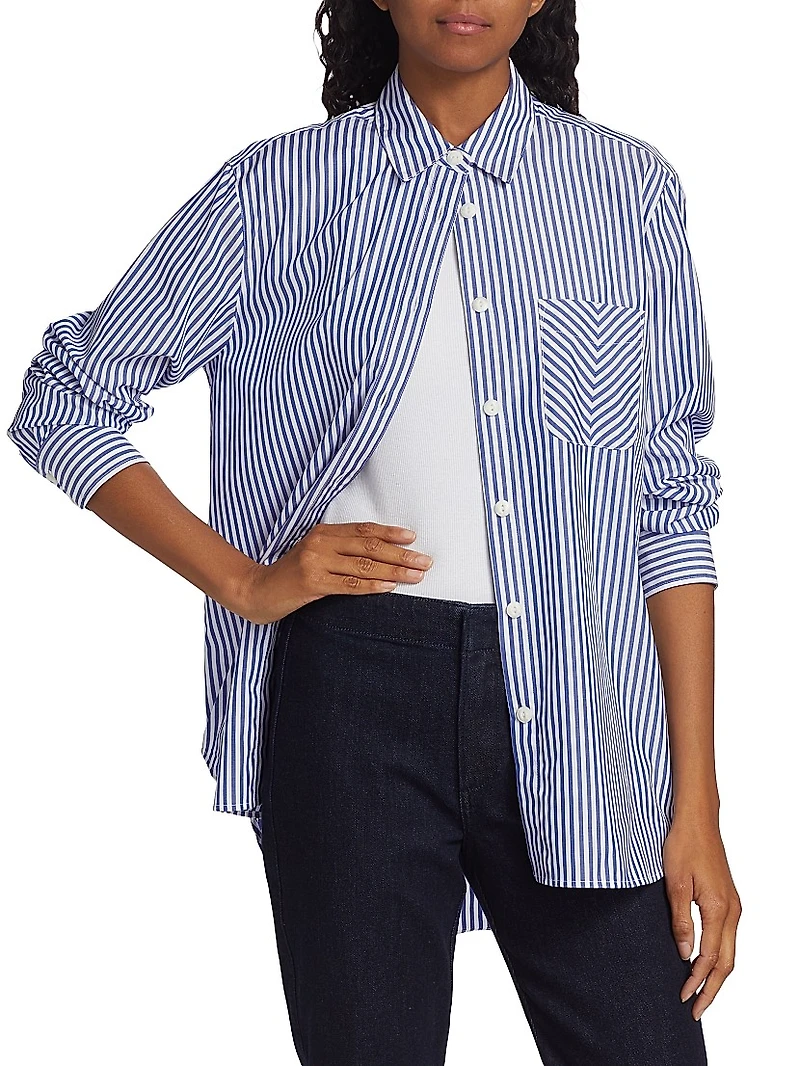 Maxine Cotton Poplin Striped Shirt