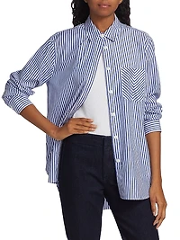 Maxine Cotton Poplin Striped Shirt