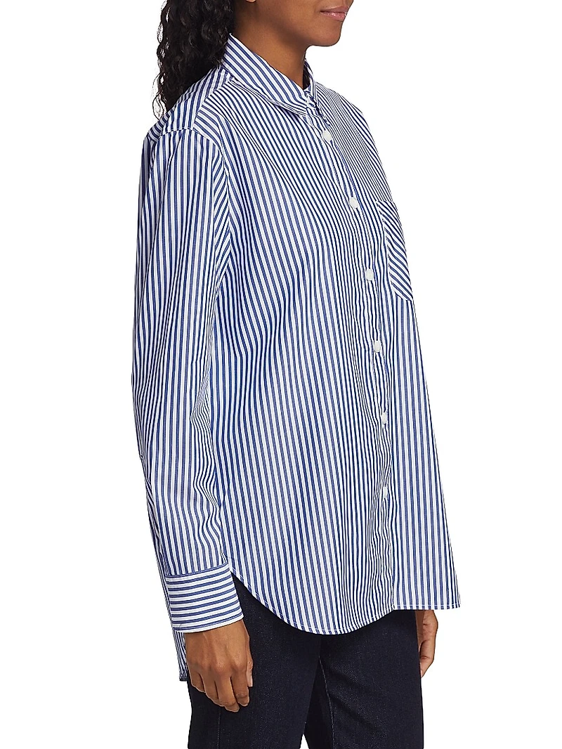 Maxine Cotton Poplin Striped Shirt