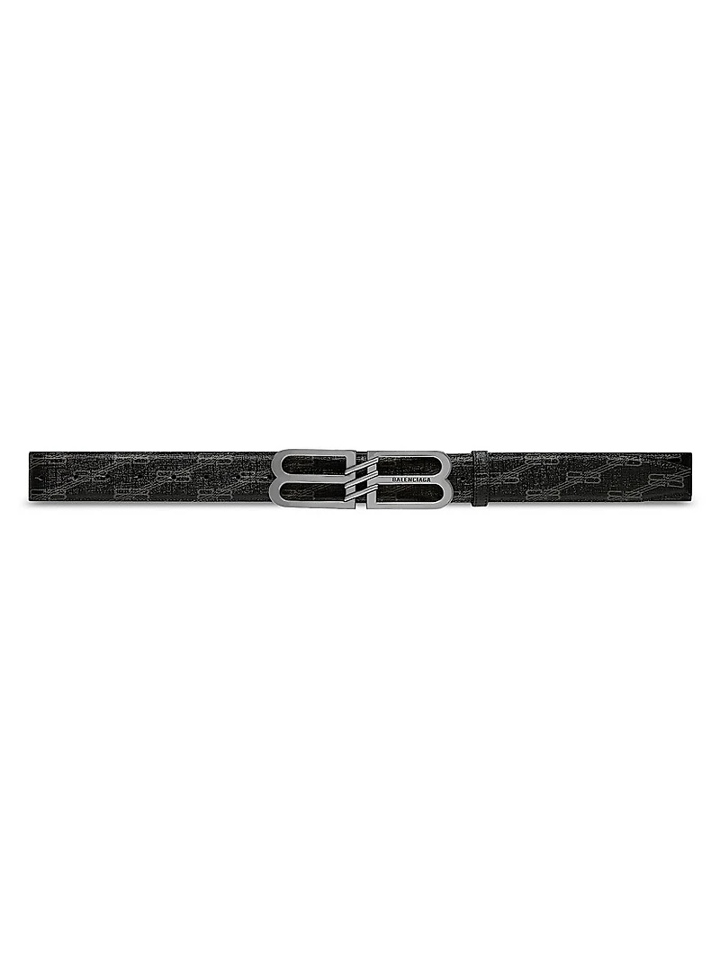 Bb Signature Belt 40mm Bb Monogram Coated Canvas