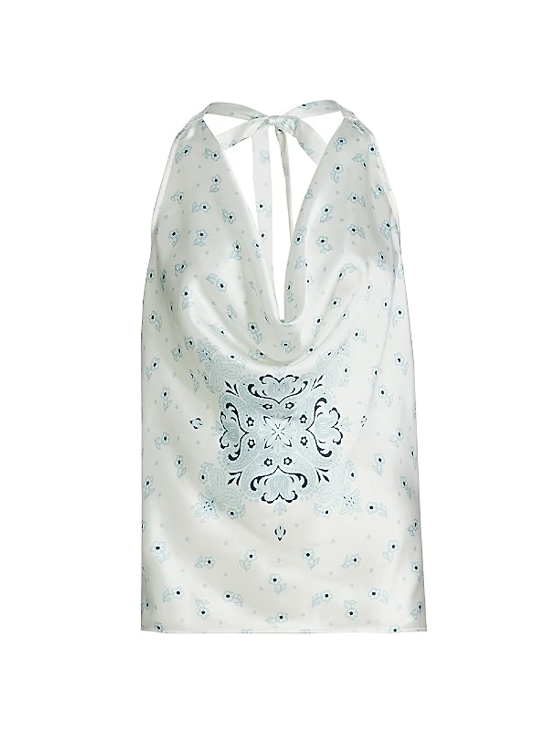 Jackie Floral-Printed Silk Cami