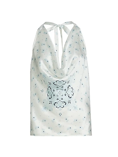 Jackie Floral-Printed Silk Cami