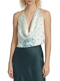Jackie Floral-Printed Silk Cami