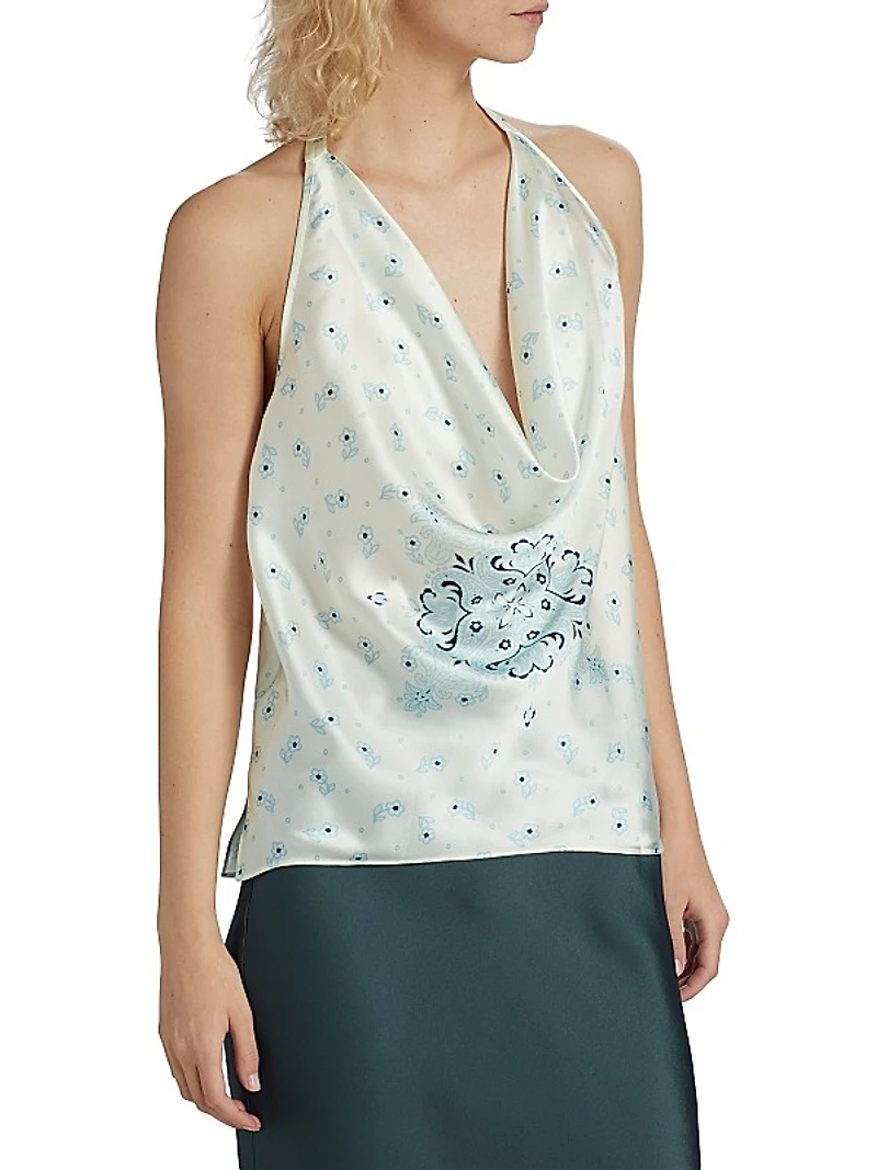 Jackie Floral-Printed Silk Cami
