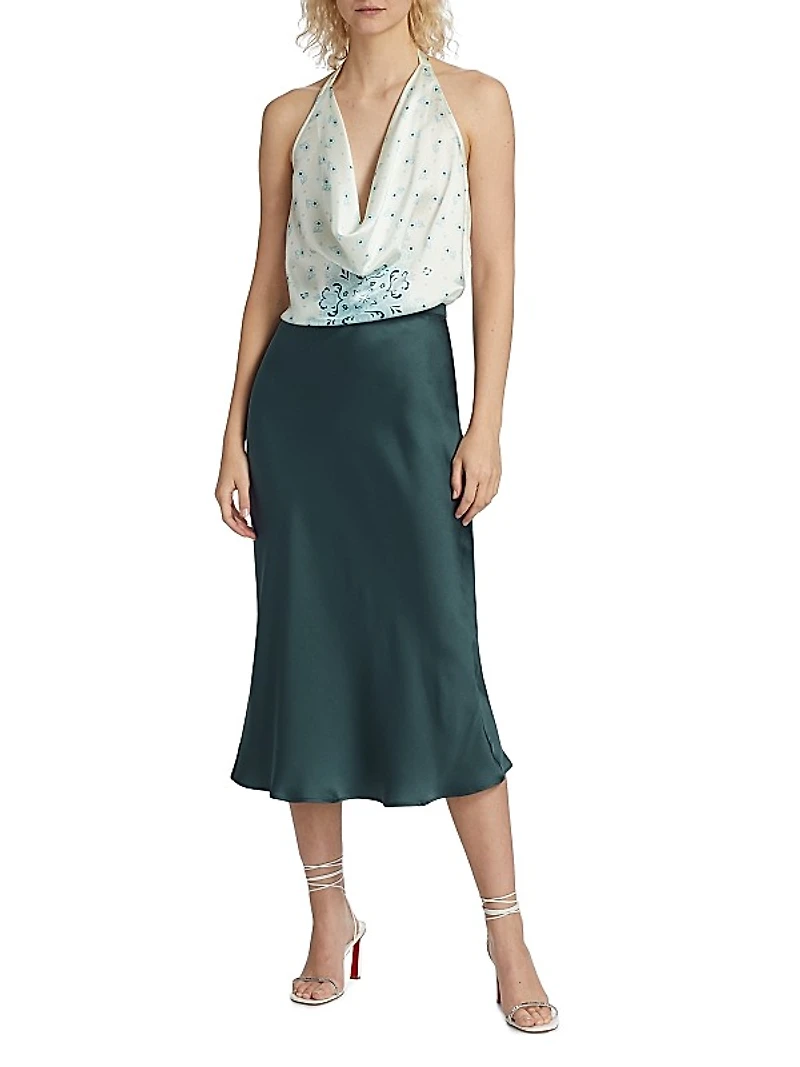 Jackie Floral-Printed Silk Cami