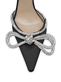 Double Bow 110MM Silk Satin Pumps