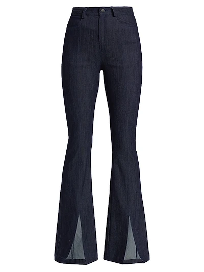 Shanis Split-Ankle Bell Bottom Pants