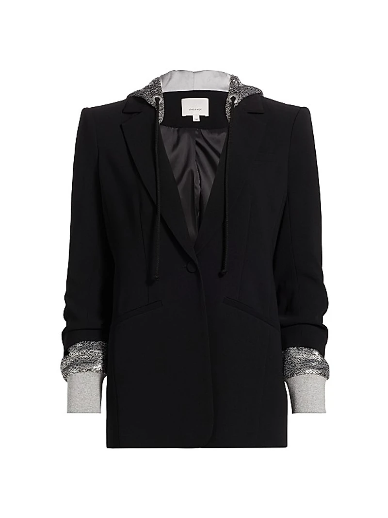 Khloe Sequin Hooded Blazer