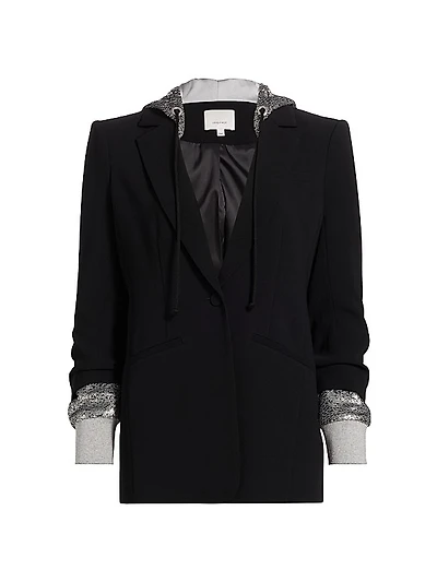 Khloe Sequin Hooded Blazer