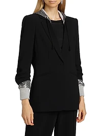 Khloe Sequin Hooded Blazer