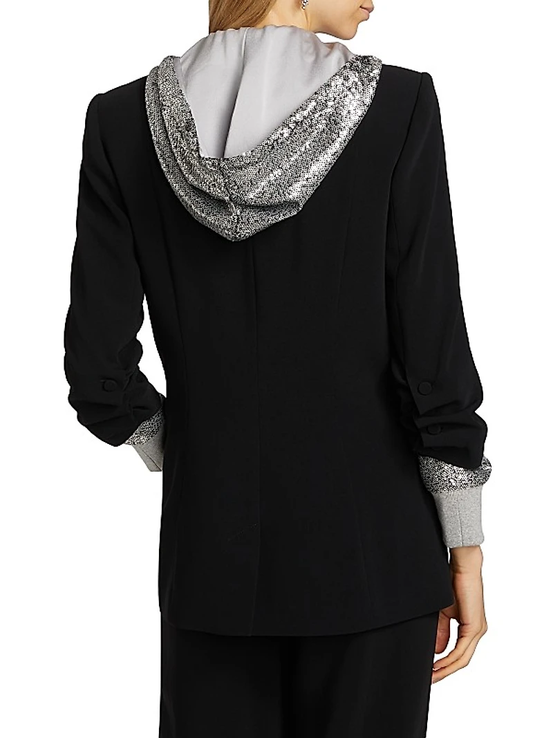 Khloe Sequin Hooded Blazer