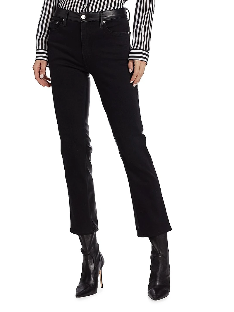 Kate High-Rise Straight-Leg Stretch Jeans